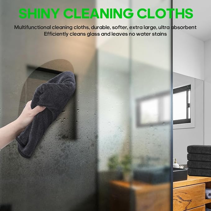 PBHEPJ 4 Pack Microfiber Towels Extra Large Ultra Absorbent Drying Towel - Image 8