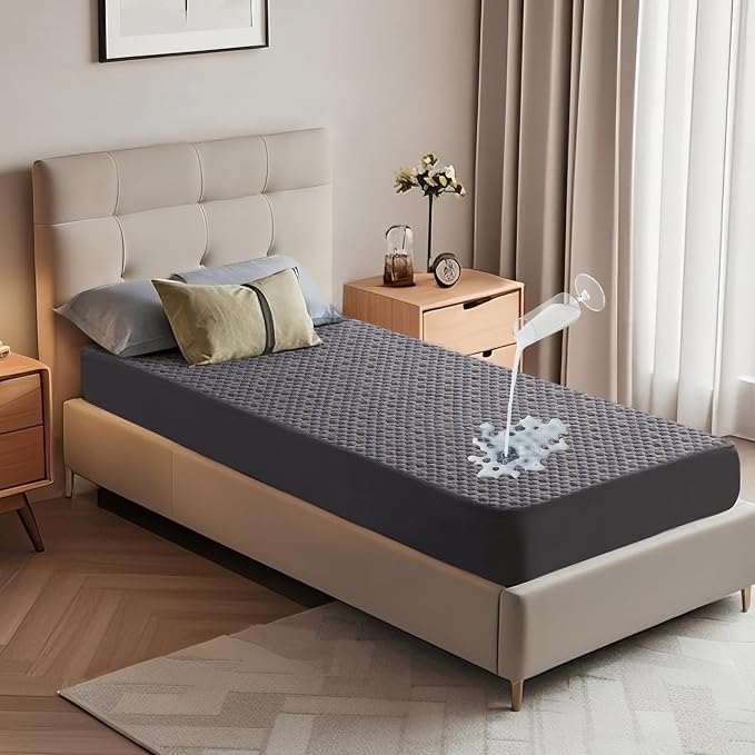 Waterproof Mattress Protector, Twin XL Size Mattress Pad Fitted 6-15" Deep by Bedlore