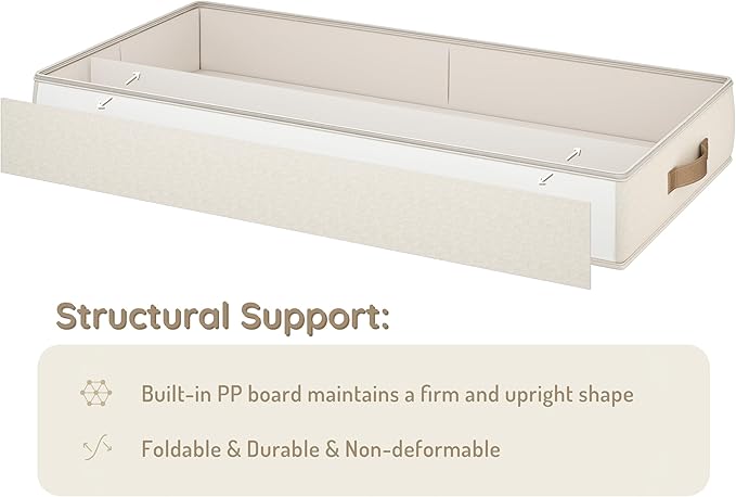 Vailando Under Bed Storage Containers, Foldable Storage Bins - Image 4