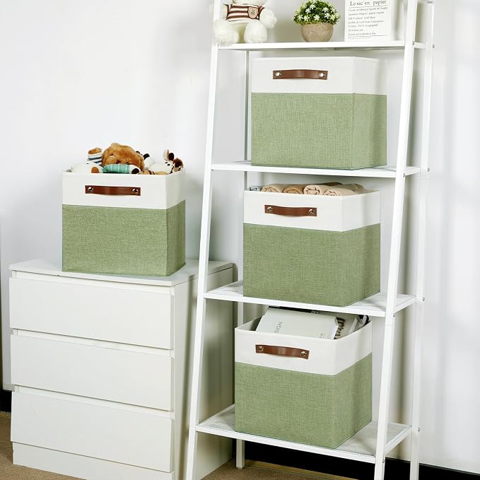 Temary 12 Inch Fabric Storage Cubes Storage Bins - Image 5