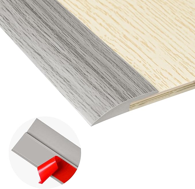 20Ft Carpet Floor Transition Strip, Self Adhesive Floor Edging Trim Strip by MYFAMIREA