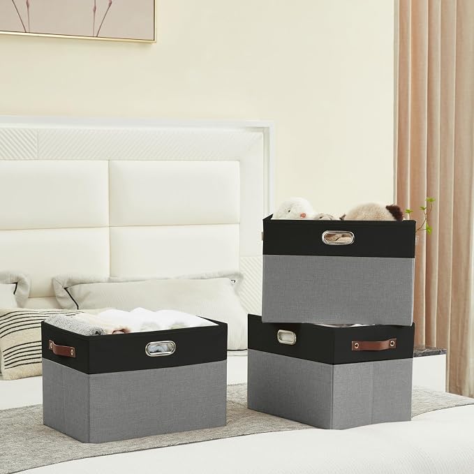 Large Collapsible Fabric Storage Bins - Image 5