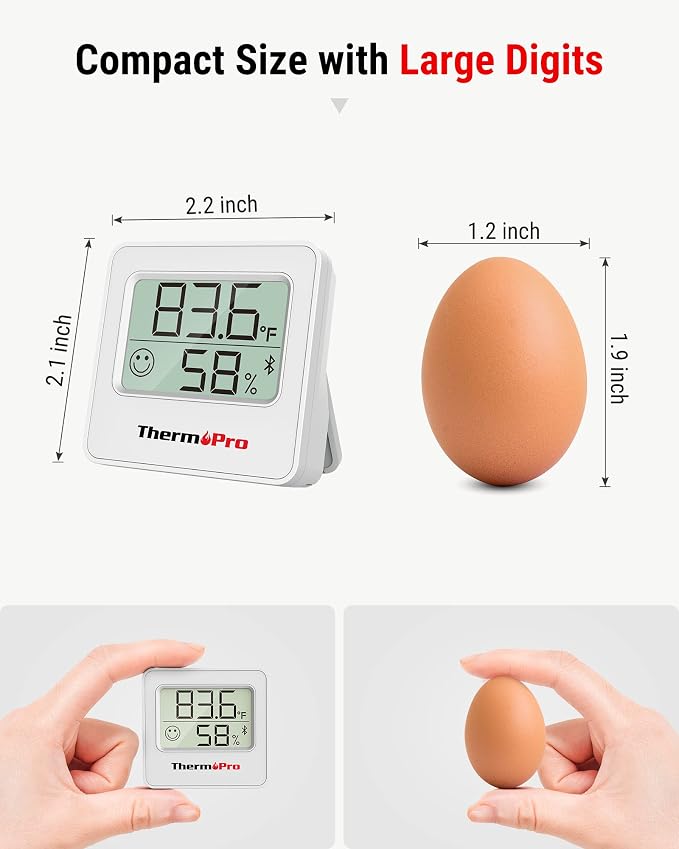 ThermoPro TP357 Digital Hygrometer Indoor Thermometer of 260FT, Room - Image 9
