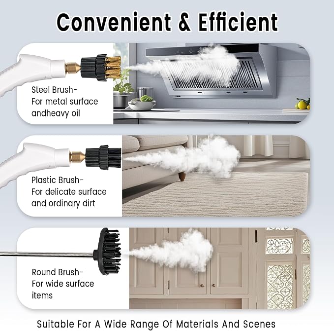 2500W Handheld Steam Cleaner, Portable Car Steamer - Image 4
