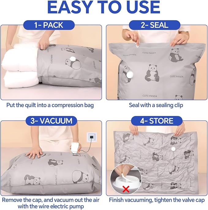 8 Pack Tear-Proof Jumbo Vacuum Storage Bags - Image 7
