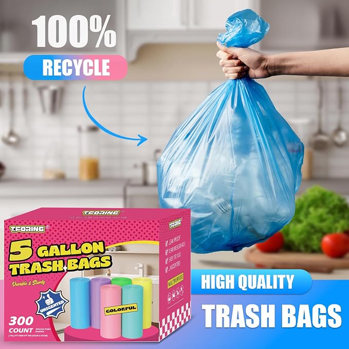 300 Count 5 Gallon Trash Bags - Image 6