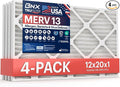 BNX TruFilter 12x20x1 Air Filter MERV 13 4-Pack) by BNX