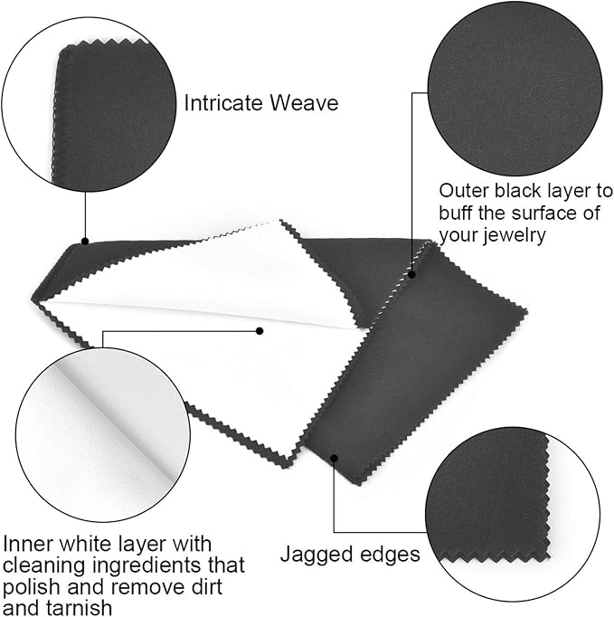 SEVENWELL Silver Polishing Cloth, Jewelry Cleaner Cloth - Image 2
