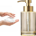 Enra Gold Foaming Soap Dispenser, 12oz Thick Glass Bathroom & Kitchen Dispenser by Enra