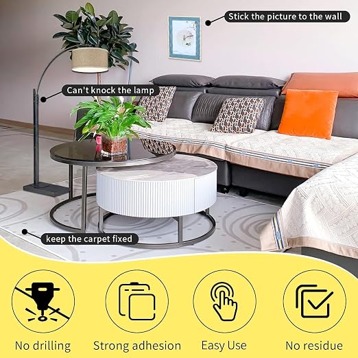 3Pack Double Sided Tape Heavy Duty, 2in x 66FT, Universal High Tack Strong Wall - Image 3
