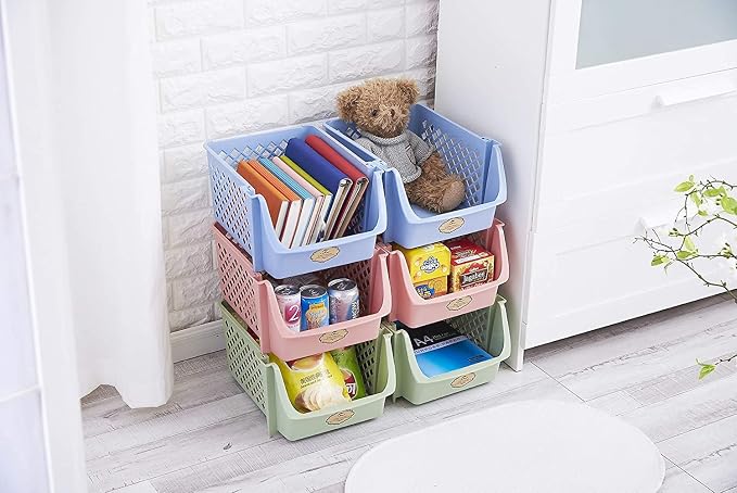 Skywin Plastic Stackable Storage Bins - Image 8