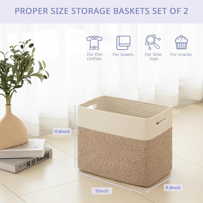 OIAHOMY Storage baskets for Shelf, Toy Storage Basket, Collapsible Storage Bins - Image 4