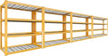 REIBII 40" W Garage Shelving 2240 LBS Storage Shelves Adjustable Heavy Duty by REIBII