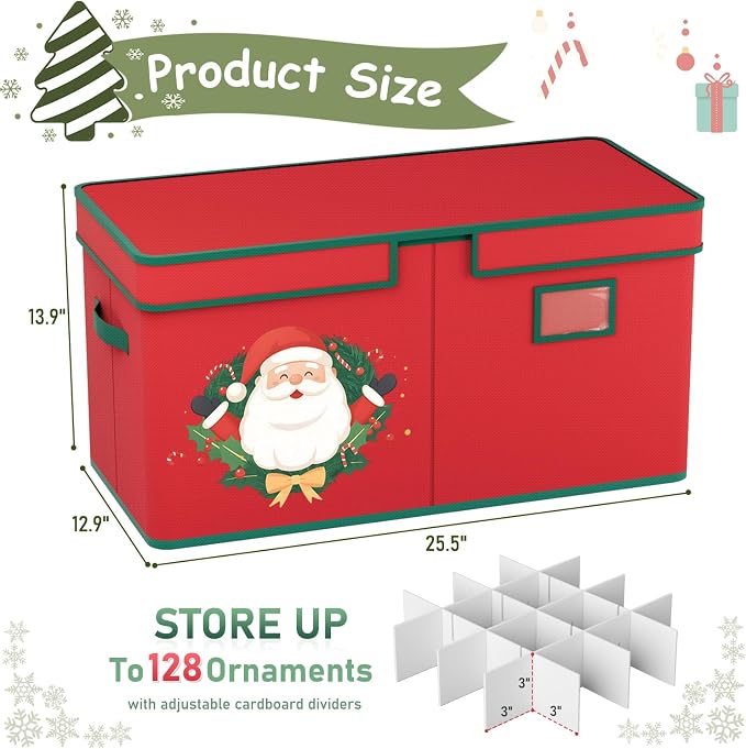 Christmas Ornament Storage Box Christmas Ornament Storage Organizer - Image 3