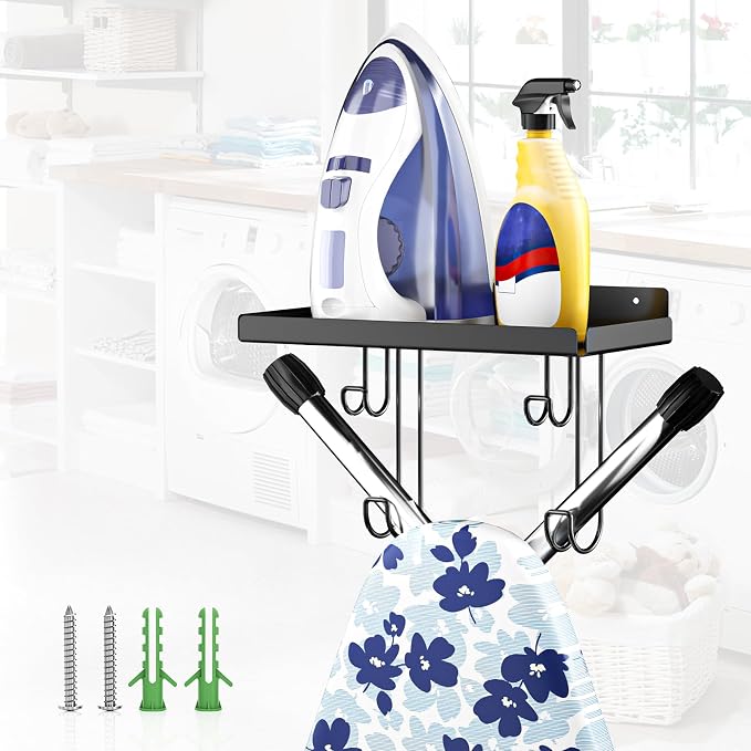 Ironing Board Holder Wall Mount, Ironing Board Hanger by LOXSUN