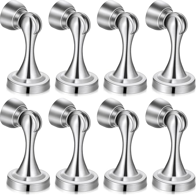 8 Pcs Magnetic Door Stoppers Stainless Steel Door Stops Magnetic Catch Holder by Shimeyao