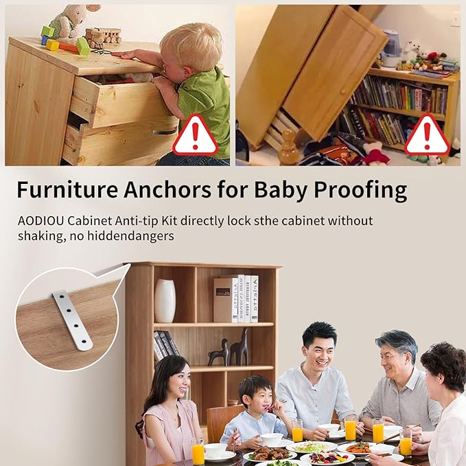 furniture anchors anti-tip baby proofing: Safety Straps Kit - Image 2