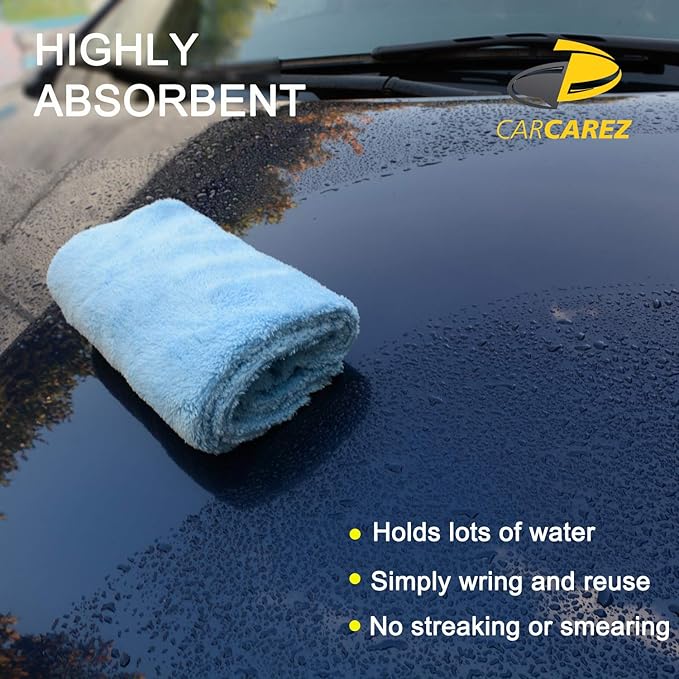 CARCAREZ Microfiber Towels for Cars, Car Drying Wash Detailing Towel - Image 4