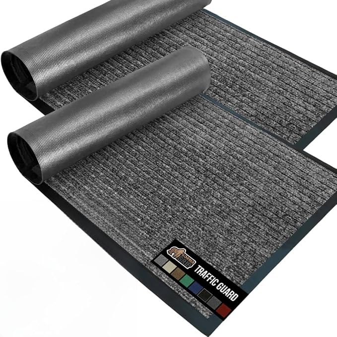 GORILLA GRIP Traffic Guard Door Mat, 2 Pack, Heavy Duty Waterproof Doormat by GorillaGrip