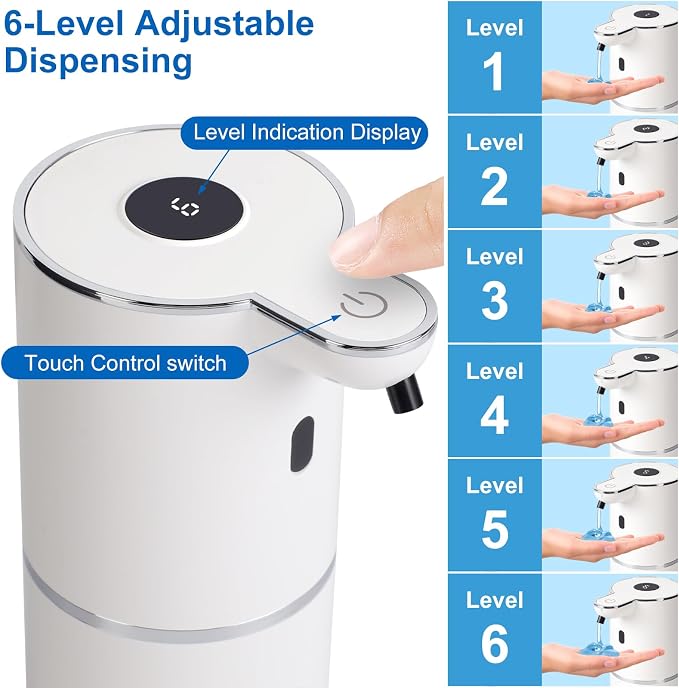 Automatic Liquid Soap Dispenser Touchless, USB-C Rechargeable Hand Soap - Image 3
