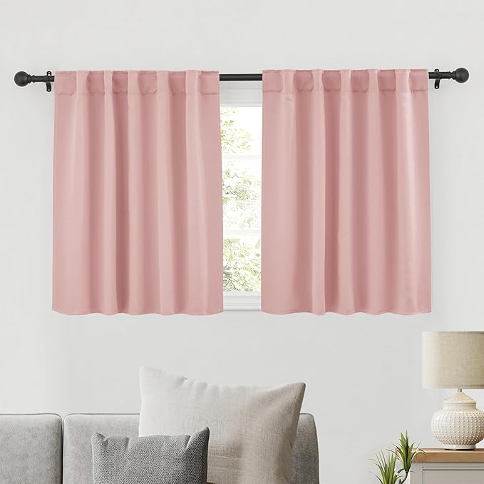 RYB HOME Blackout Curtains for Bedroom, Small Windows Shades Thermal Insulating by RYBHOME