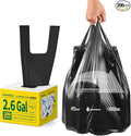 Small Trash Bags with Handles 2.6 Gallon 200 Count Black by KeenEcho