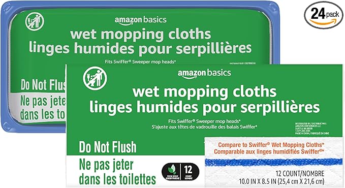 Amazon Basics Wet Mopping Cloth Refills by AmazonBasics