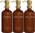Luxury Shampoo and Conditioner Dispenser Set by Brighter Barns by BrighterBarns