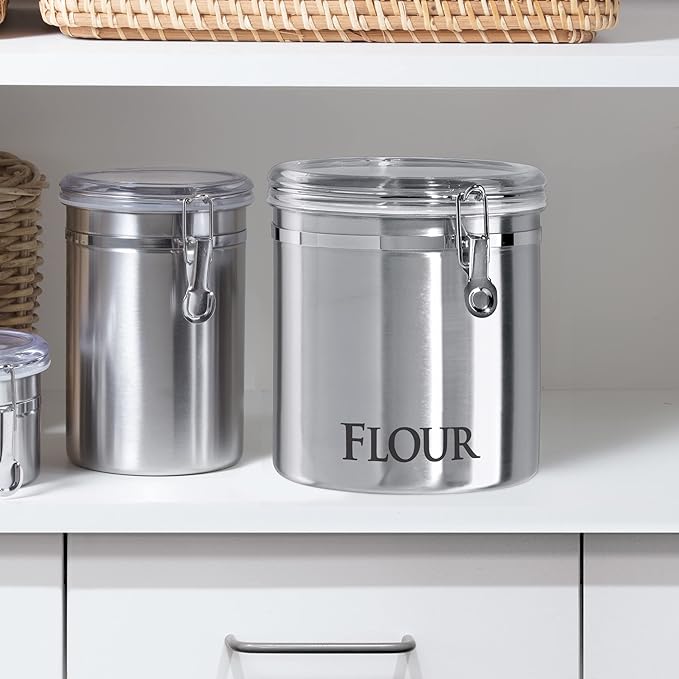 Oggi Stainless Steel Kitchen Canister 152oz + Oggi Jumbo 8" Stainless Steel - Image 6
