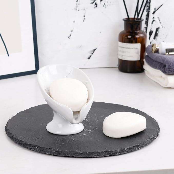 Soap Dish, Self Draining Bar Soap Holder - Image 8
