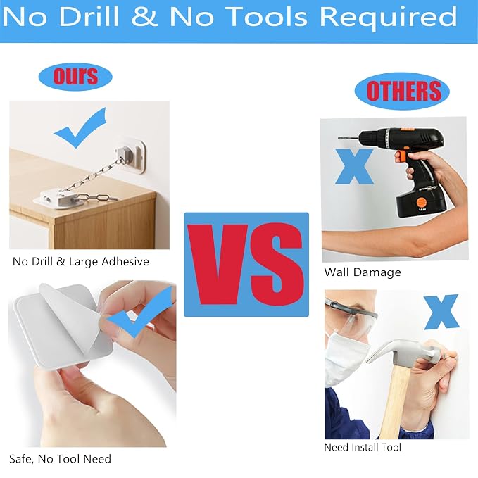YEYA Anti-Tip No Drill Furniture Anchor - Image 6