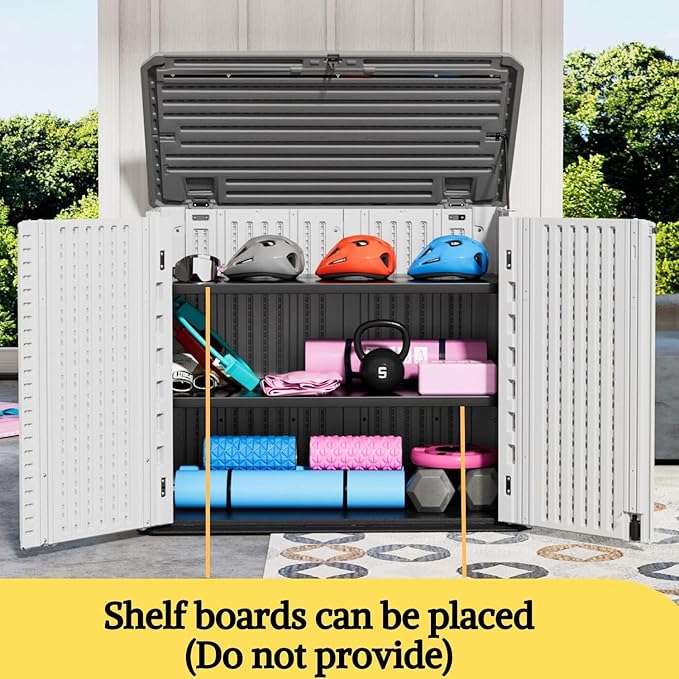 ZZM 4x2.5 FT Outdoor Storage Shed, Resin Waterproof Storage Cabinet - Image 2