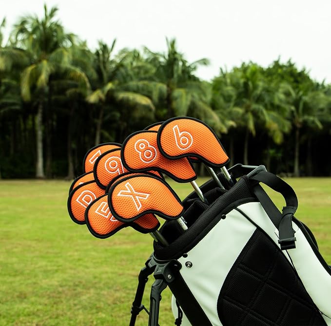 Montela Golf Iron Covers, Golf Iron Head Covers Mesh Golf Iron Covers Set 10pcs - Image 4