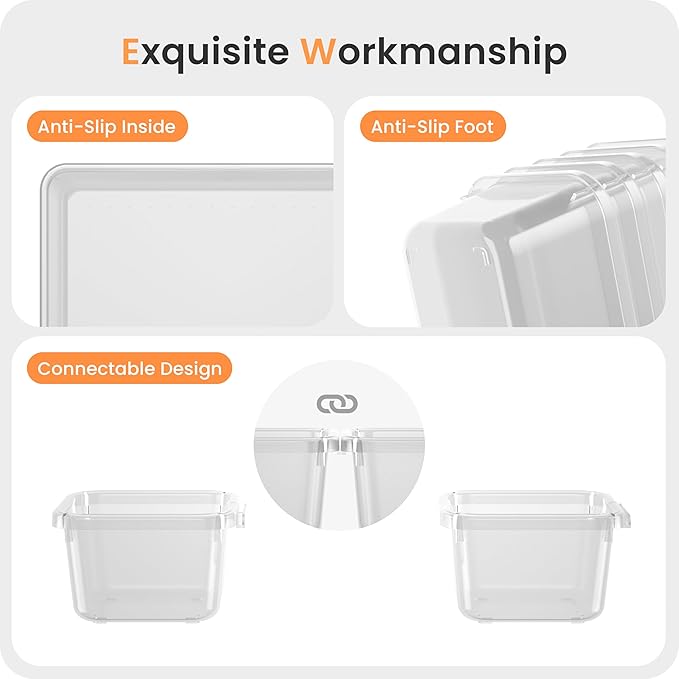 A-LuGei 【Military Grade】 Drawer Organizer, 【】 Clear Makeup organizer - Image 6