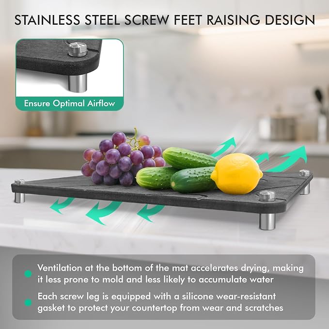 Stone Drying Mat For Kitchen Counter Superb Absorbent Diatomaceous Earth Mats - Image 3