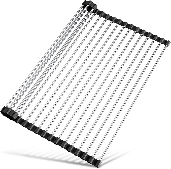 Tomorotec 17.7" x 15.5" Roll Up Dish Drying Rack Over Sink Drying Rack Sink by Tomorotec