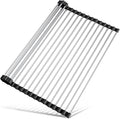 Tomorotec 17.7" x 15.5" Roll Up Dish Drying Rack Over Sink Drying Rack Sink by Tomorotec