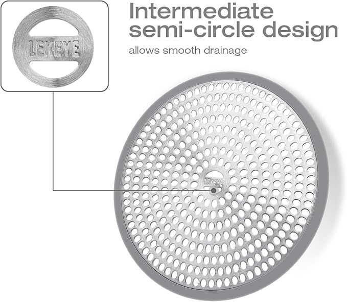 LEKEYE Shower Drain Hair Catcher/Strainer/Stainless Steel and Silicone - Image 6