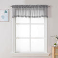 Chyhomenyc Sheer Valances for Windows 42W x 14L inches 2 Pack, Small Window by Chyhomenyc