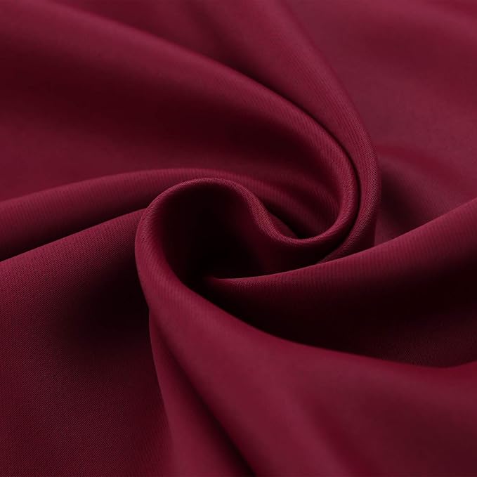 BGment Short Burgundy Blackout Curtains 36 Inches Length - Image 7