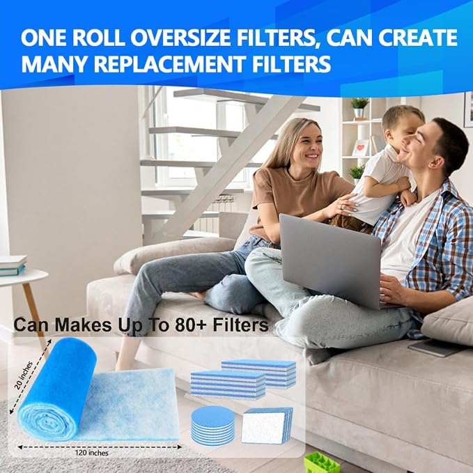 20" x120" Air Vent Filters, Cut to Fit Air Filter, MERV 8 Triple Vent Filter - Image 3