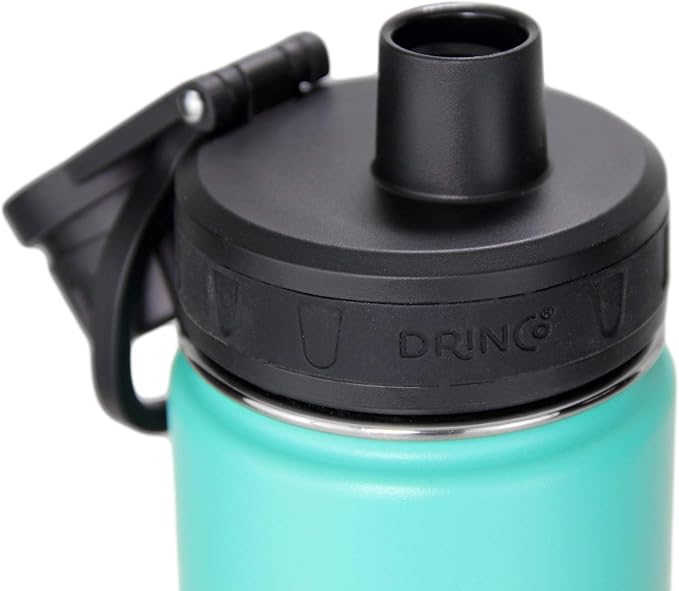 DRINCO Stainless Steel Water Bottle Spout Lid Vacuum Insulated Double Wall - Image 3