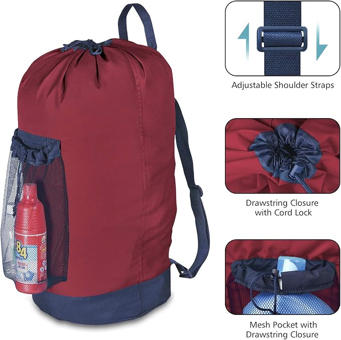Dalykate Backpack Laundry Bag, Laundry Backpack - Image 3