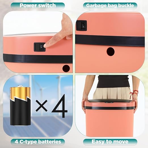 Automatic Motion Sensor Bathroom Trash Can - Image 6