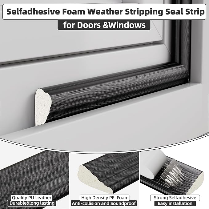 9.8 Ft Weather Stripping Seal Strip - Image 2