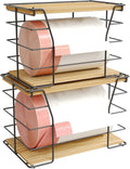 2 Pack Trash Bag Holder/Dispenser, Stackable Storage Laundry Kitchen Organizers by GIGIFTREE