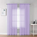 Chyhomenyc Lilac Sheer Curtains 78 Inches Long 2 Panels Set by Chyhomenyc