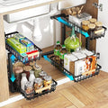 Under Sink Organizer, 2 Tier Under Sink Organizers and Storage, Metal Slide out by ZMJESSNIA