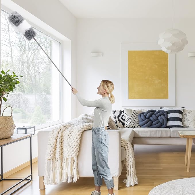 Microfiber Duster for Cleaning Fan, High Ceiling, Reusable Bendable Washable - Image 5
