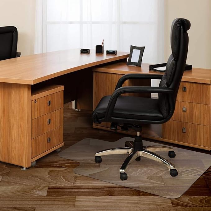 Azadx Office Chair Mat for Hardwood Floor and Tile Floor 30 x 48'', Plastic Mat - Image 2